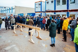 Von Nüssli realisierte Achtfach-Turnhalle in Monheim feiert Richtfest