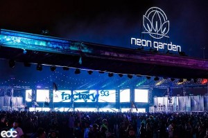 EDC’s NeonGarden illuminated by Chauvet