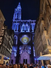 Strasbourg Cathedral lit with Chauvet