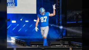 4Wall energizes Detroit Lions new uniform reveal with more than 100 Chauvet fixtures