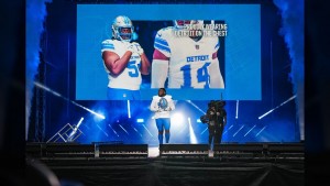 4Wall energizes Detroit Lions new uniform reveal with more than 100 Chauvet fixtures