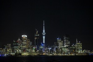 Anolis-Installation auf Aucklands Sky Tower