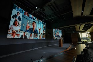 Sound Image transforms conference centre for Edwards Lifesciences with Christie